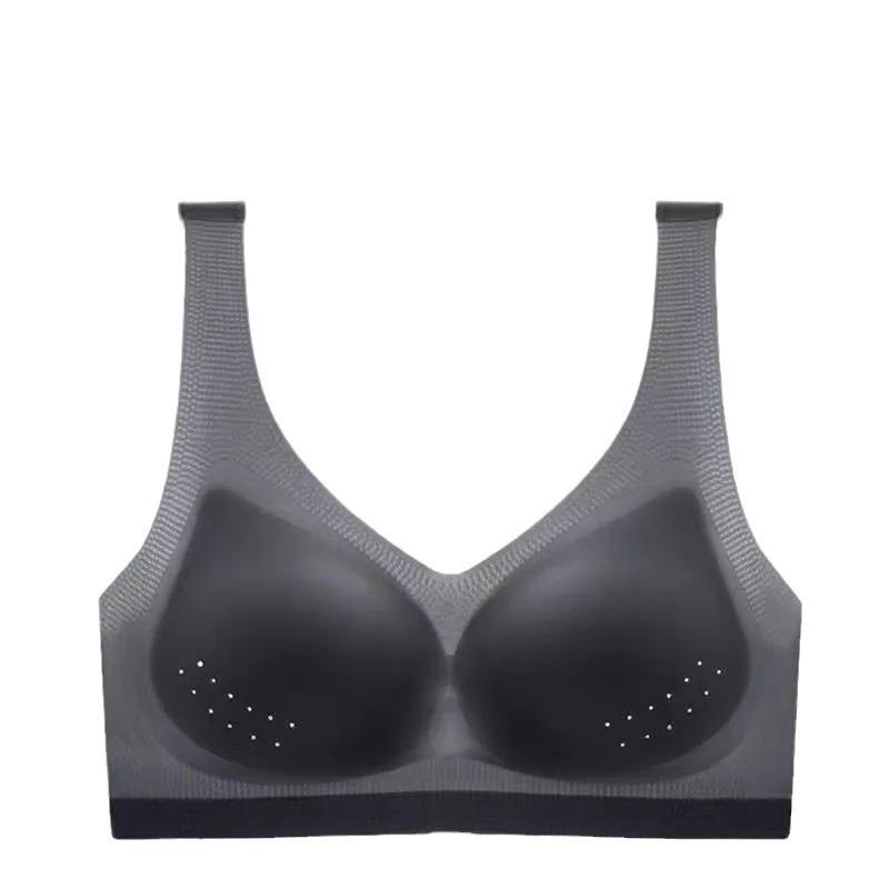 Seamless Plus Size Push-Up Bra: Thin, Breathable, Adjustable with Side Support for a Beautiful Back.