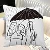 Modern Korean Black And White Love Theme Pillow Case Square Pillow Bedroom Sofa Leisure Comfort Cushion Car Home Decoration
