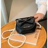 Children's Trendy Bow Mini Crossbody Bag with Pearl Chain