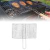 Barbecue Grill Basket Rack Portable Fish Grilling Clamp Vegetable BBQ for Kabob