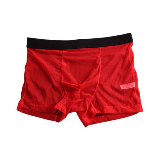 Pánské boxerky se středním pasem, pohodlný střih, vysoká elasticita, šortky, kalhotky, krajková síťovina, bezešvé spodní prádlo