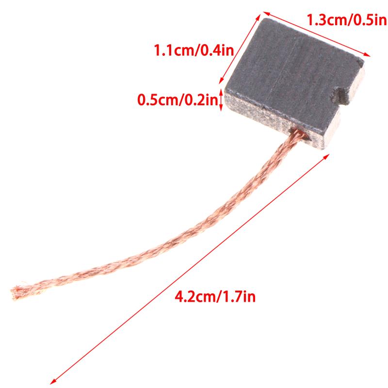10Pcs Dual Engine Brake Pump Accumulator Carbon Brushes 5.5*11*13Mm Carbon Brush With Cable Fit For Car