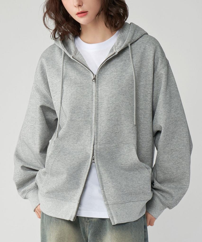 Untapped Studio Double Two-Way Zipper Oversized Sweat Zip-Up Hoodie 2 Colors