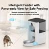 Wide-Angle Dual-Band WiFi Smart Pet Feeder Laser Interactive Automatic Cat Feeder with Adjustable Camera & Stainless Steel Bowl