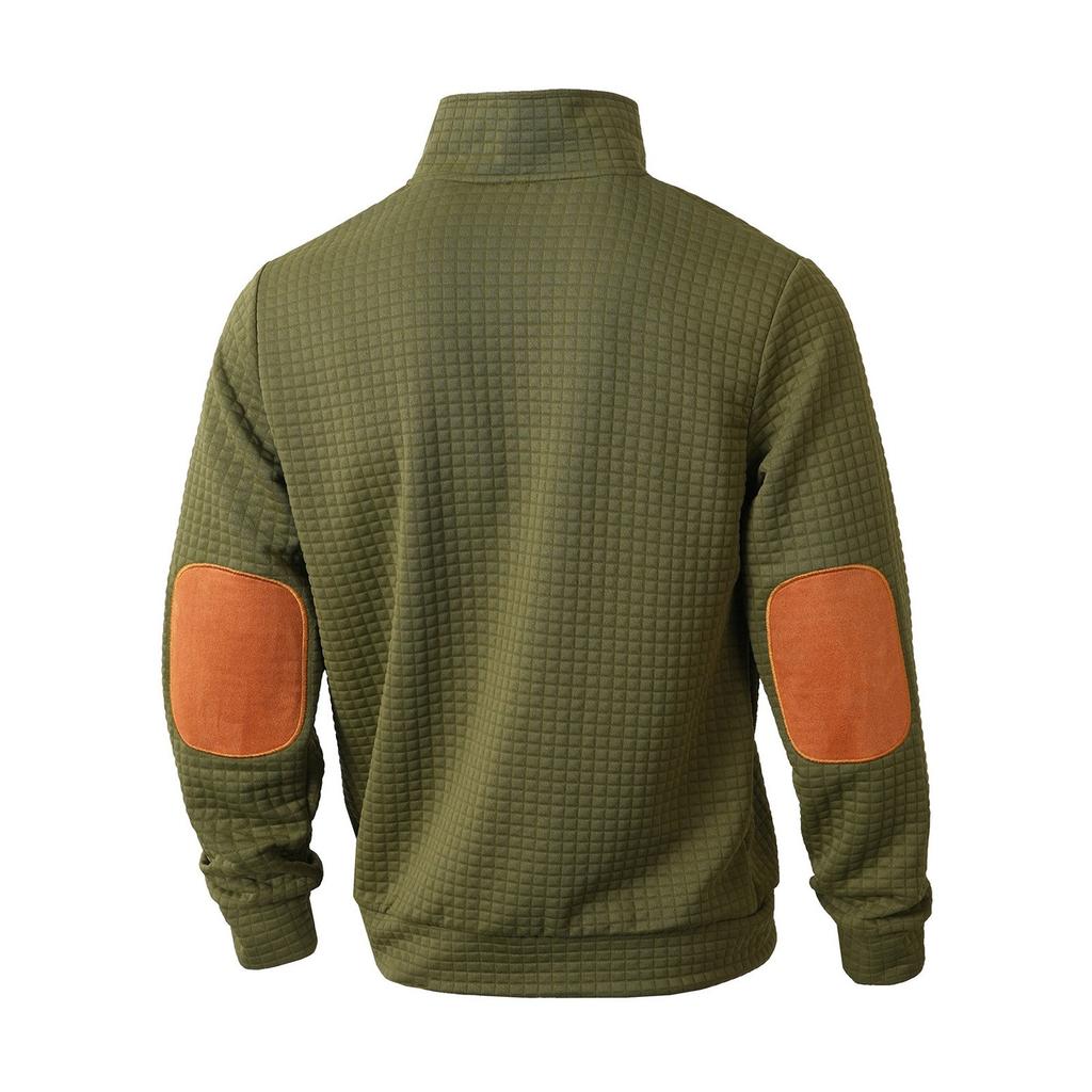 Herren Einfarbig Stehkragen Knopf Sweatshirt Hoodie Herren Sport Übergröße Lässiges Sweatshirt