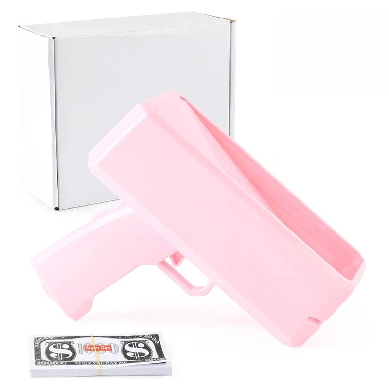 Golden Money Gun Cash Sprayer Party Prop for Weddings Birthdays New Year Carnivals No Power Safe Portable Fun Celebration