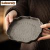 Old Rock Mud Lotus Root Pot Bearing Holder Gaiwan Tray Water Storage Dry Soaking Table Tea Tray Coasters Chinese Tea Set Craft