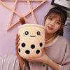 Cute Plush Boba Milk Tea Filled Tea Cup Pillow Soft Bubble Tea Cup Plush Toy Kawaii Cartoon Gifts For Children Home Decor Original Cushion Cuddling