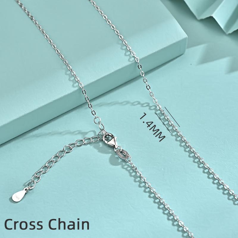 Custom 925 Sterling Silver Italy Link Chain Set Lobster Clasp Adjustable Snake Bone Sweater Chains Necklace Fashion Jewelry