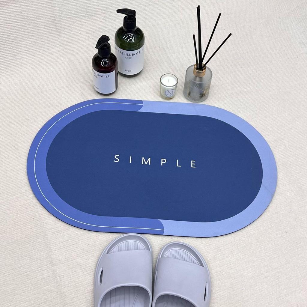 Diatom Printing Bathroom Thickening Mat Bath Non-slip Carpets In Wash Basin Bathtub Side Floor Rug Shower Room Doormat Memory Foam 3D Pad