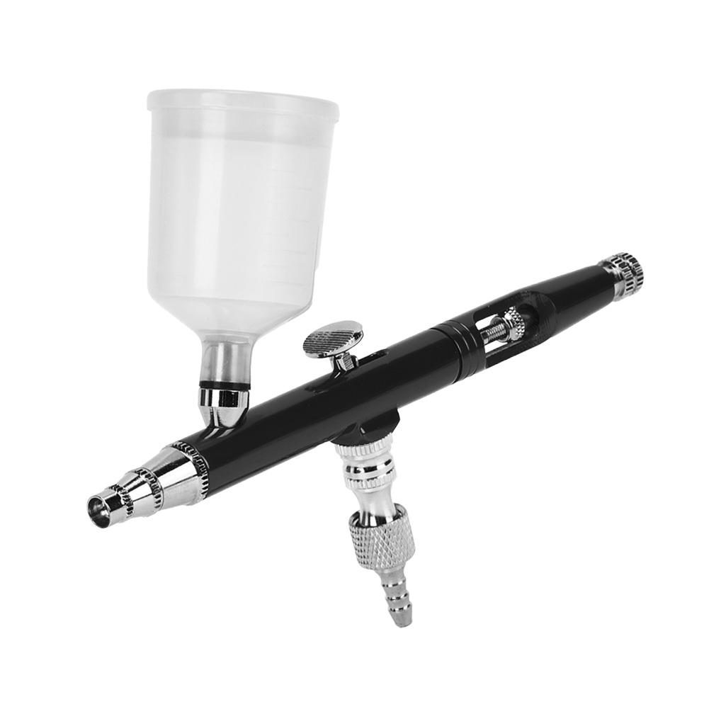 AR131 Lackierspritzpistole Kunst Airbrush Werkzeug DIY Farbspritzgerät Pneumatische Spritzpistole Schwarz