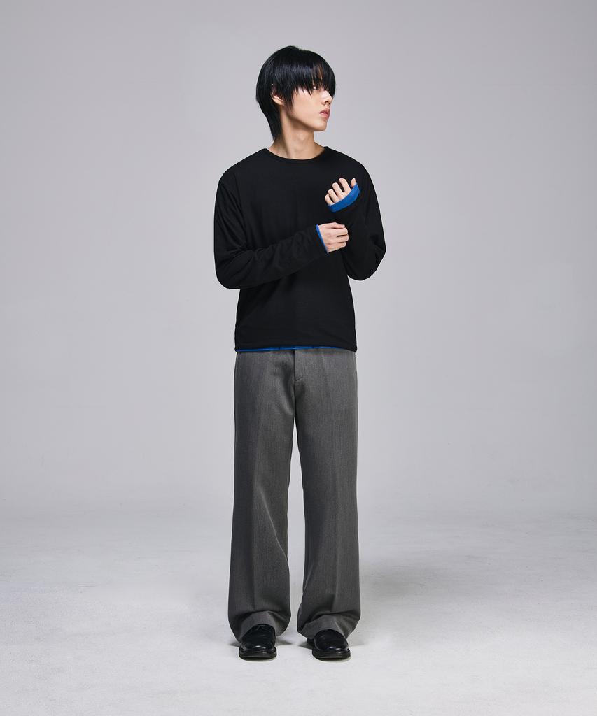 SIGNATURE [Summer Fabric Added] Semi-Bootcut Slacks [Gray]