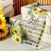Friendship Gifts for Women: Bestie Plaque, Sunflower Flower Gift, Sister Birthday Thank You Acrylic Friendship Gift
