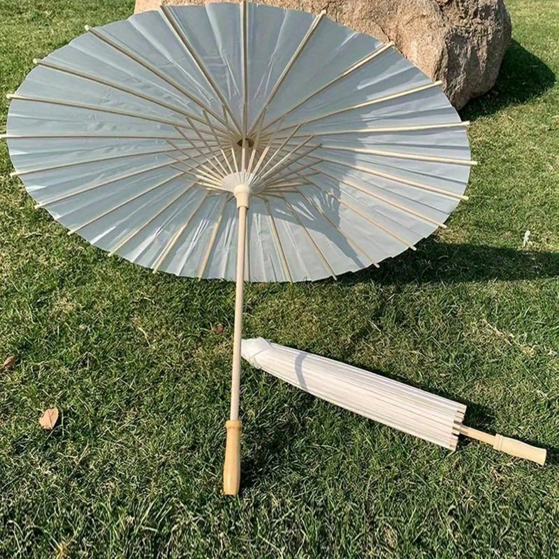 1 Pc, DIY Painting White Paper Umbrella, Bride's Parasol, Wedding Decoration Creative Gift, Birthday Gift, Wedding Photography Props