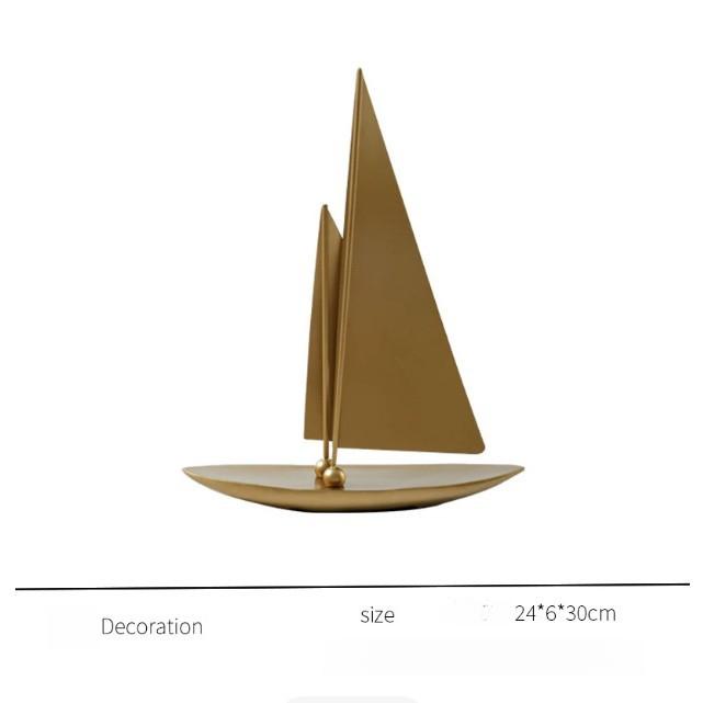 Ornamenti per Barche a Vela in Ferro di Lusso Leggero Artigianato a Vela Liscia Per Scrivania d'Ufficio Soggiorno Decorazione per la Casa