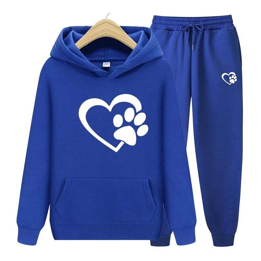 

Женские толстовки со следами медвежонка, спортивные костюмы, комплект толстовок для бега, женский свитшот с принтом, уличная одежда, спортивный костюм 3XL