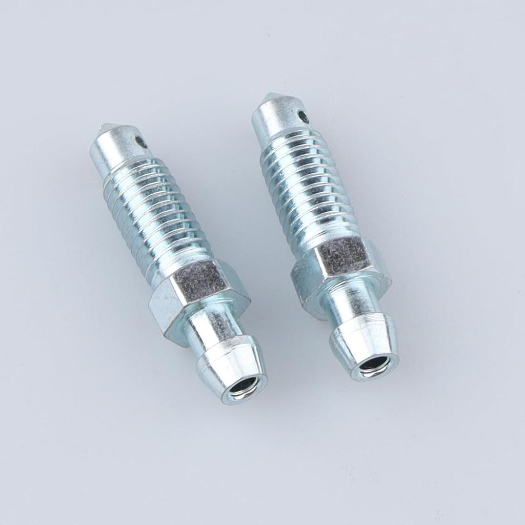 AC PERFORMANCE M8 X 1.25 Brake Bleed Nipple Screw Bleeder Fitting Zinc Steel, Pack of 2