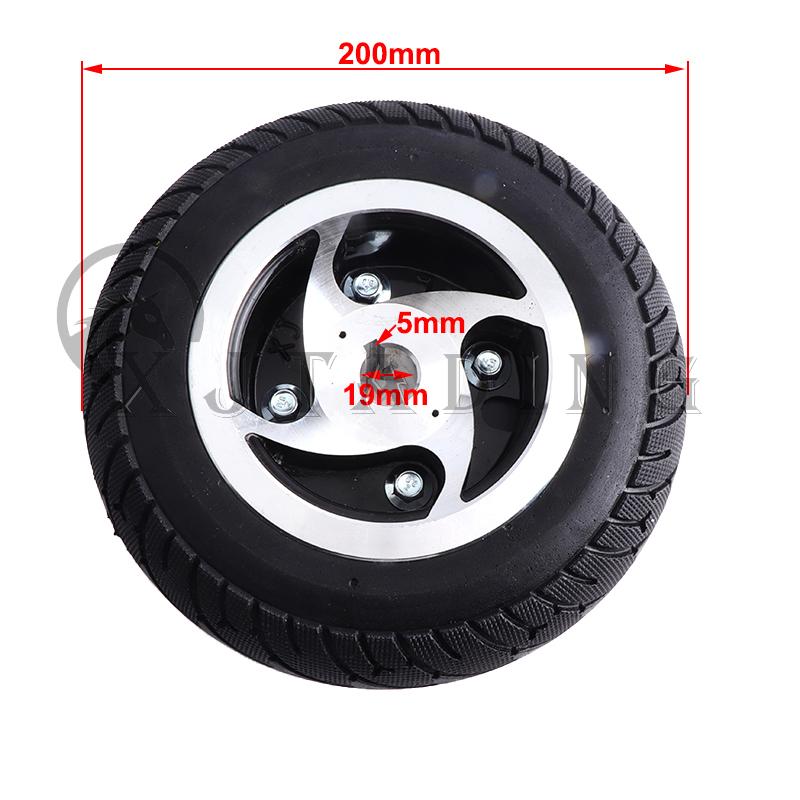 8 inch Solid Tyre Wheel 200x50 Non-pneumatic tire With Alloy Wheel Hub for Gas & Electric Scooter Handcart Bike Mini ATV Parts