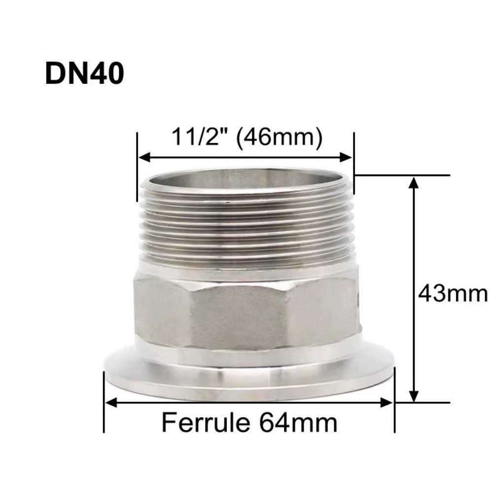 Sanitary Grade Triple Clamp Adapter Internal Thread Stainless Steel Adapter  Fluid Systems