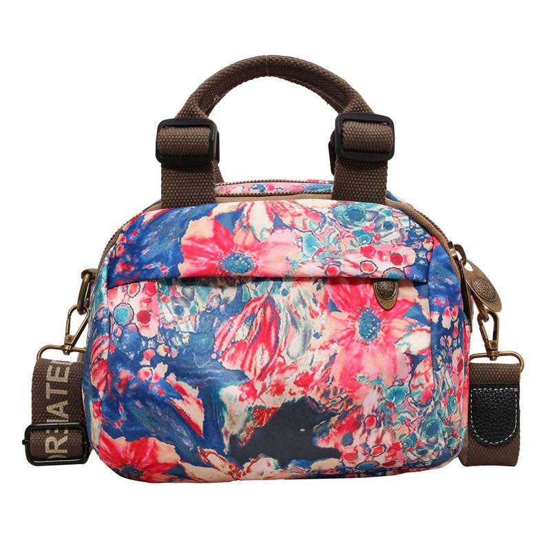 Fashion Printed Casual Portable Sliver Dual-purpose Bag Large Capacity Commuting Shopping Single-shoulder Women's Bag