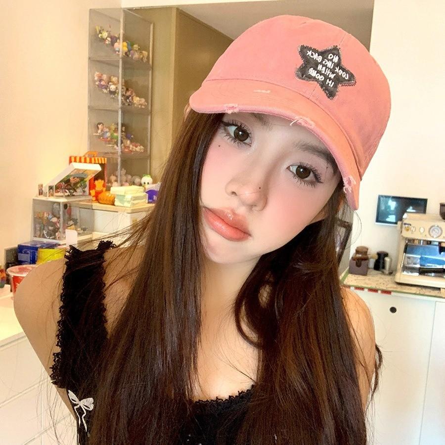 Fashionable Cap Duckbill With Embroidered Star Comfortable And Sun Protective