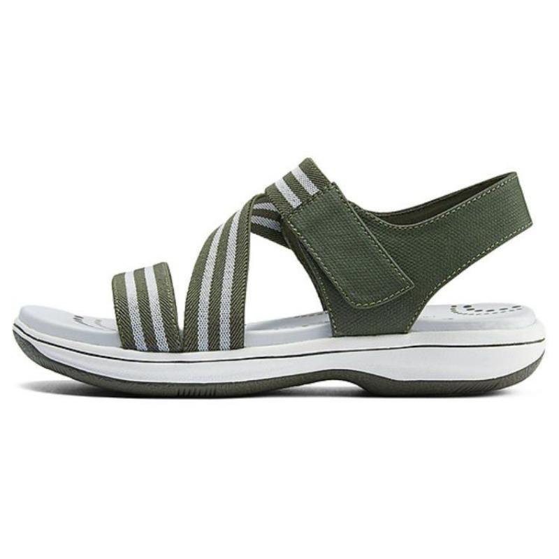 Skechers Women Anti Slip Durable Beach Sandals Olive Green 163473-OLV 36
