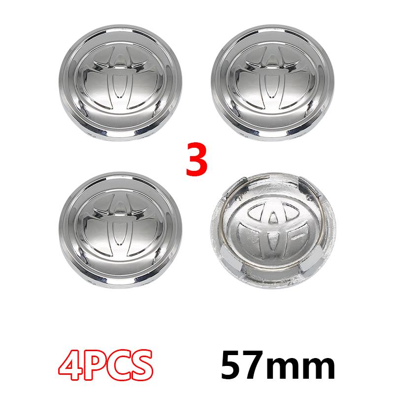 

4Pcs 57mm 62mm ABS Car Wheel Center Hub Caps Hub cap Cover Badge Car Emblem For Toyota C-hr Prado Prius Avensis Rav4 Yaris Hilux