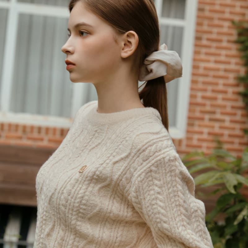 ANOETIC ANC CLASSIC HAIR SCRUNCHIE_BEIGE