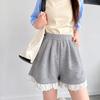 Lace Lace White Gray Shorts Summer High-waisted Slim Sports Pants Small A-line Casual Pants