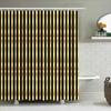 Schwarz Gold Duschvorhang Modernes Streifen Design Für Badezimmer Dekor 72 X 84, Luxuriöses Goldenes Wasserabweisendes Wasserdichtes Stoff Dusch