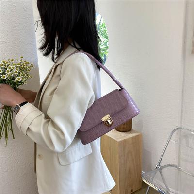 Trendige horizontale quadratische Damentasche, beliebt im Internet im Sommer, vielseitig einsetzbar mit Steinmustern, modische Umhängetasche, Unterarmtasche