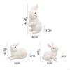 Set of 3 Easter Figurine Miniature Ornament Handcrafted Party Favor Realistic Animal