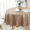 European Style Fabric Wedding Pad Round Household Printed Waterproof Desk Cloth Solid Color Hanging Non Washable Tablecloth