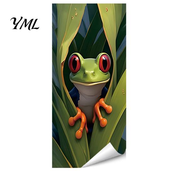 Weatherproof Waste Container Art Fun Animal Trash Can Stickers, Self?Adhesive Bin Decals for Outdoor Home Exterior Accessories Garbage Can, Mailbox