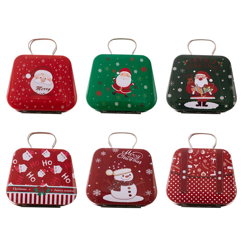 Charming Candy Display Decorative Candy Box Christmas Candy Box Vibrant Christmas Patterns Christmas Celebration
