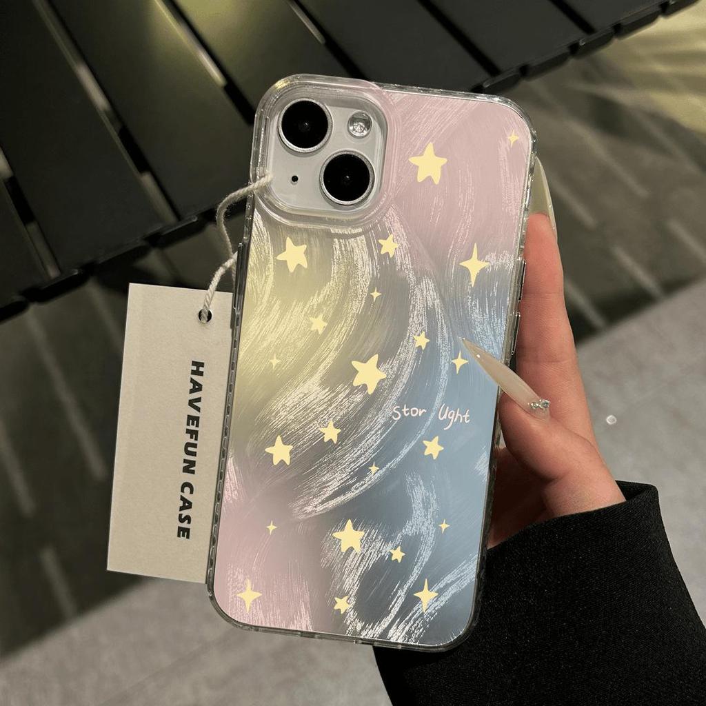 Colorful Stars Case for iPhone 16 Pro Max/15/14 Plus - Protective Cover