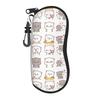 Cute Peach and Goma Mochi Glasses Case Men Women Portable Zipper Cartoon Cat Eyewear Box Charming Eyeglasses Box