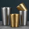ChuyiQi 316 Stainless Steel Double-Layer Hammered Mug