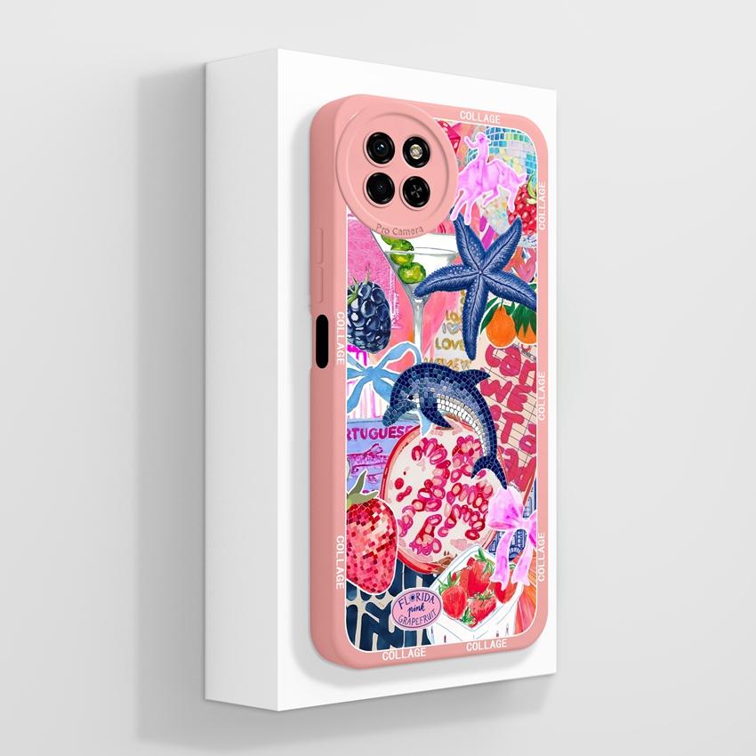 Für itel S23 S24 S25 P55 P65 A70 A80 Liebliches Katzen Handyhülle Kameraschutz Flüssigsilikon Hohe Qualität Anti-Fingerabdruck Hülle Für itel Bumper Capa