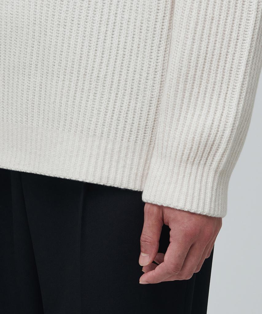 Musinsa Standard Lambswool Ribbed Turtleneck Knit [Ivory]