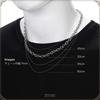 [ZIYMU] Necklace, Curb Chain, Extra Thick Stainless Steel, OT Buckle, Men's & Women's, 10mm Width, 50cm Length, Silver n01-1050
