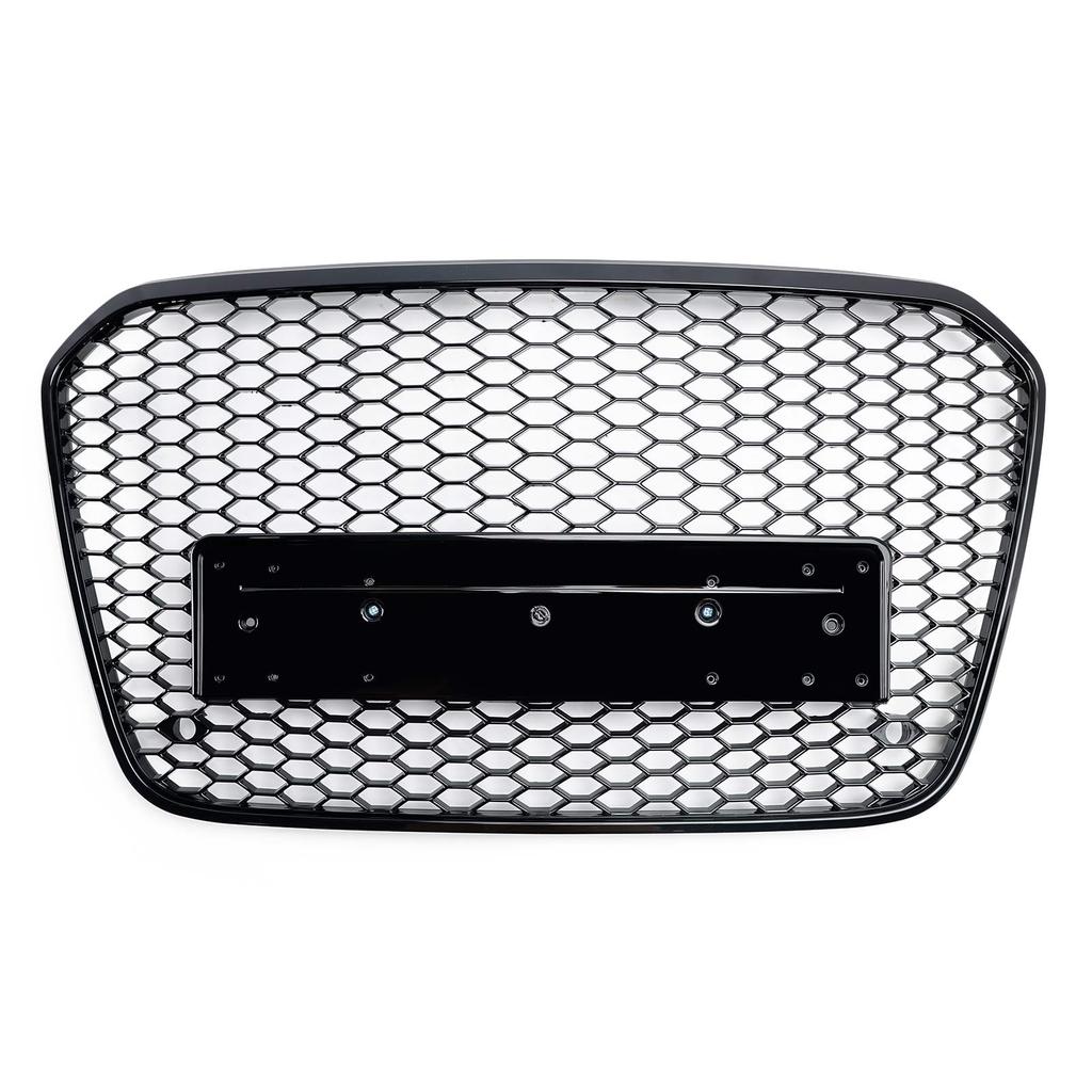 RS6 Style Honeycomb Front Bumper Grille Grill Fit A6 C7 S6 2012-2015