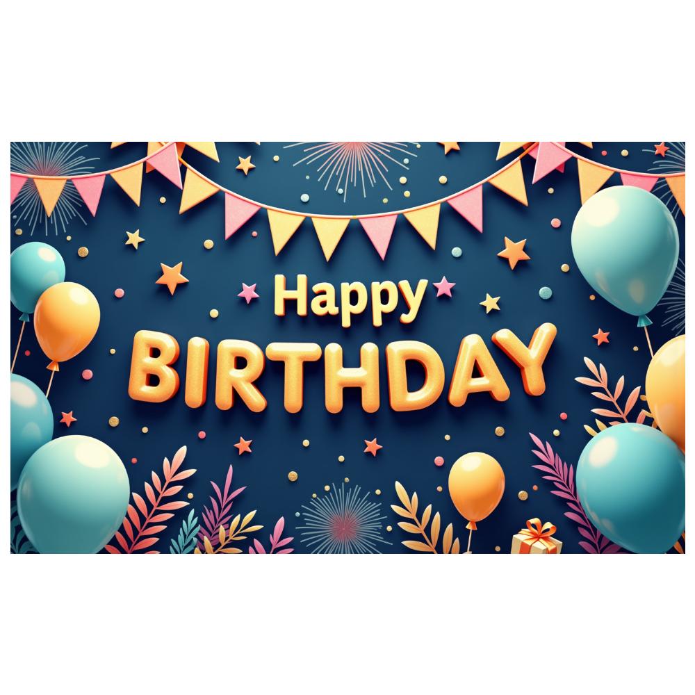 Cheerful Design Party Backdrop Happy Birthday Banner Birthday Party Banner for Birthday Party Photo Shoot