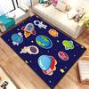 Cartoon  Astronaut Beautiful Painting Carpet for Living Room Large Area Rug Black Soft Carpet Home Decoration Mats Boho Rugs