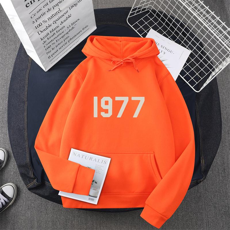 1977 New Men's and Women's Warm Fashion Hoodie Hip Hop Street Brand High Quality Hot Selling Men's and Women's Sports Hoodie