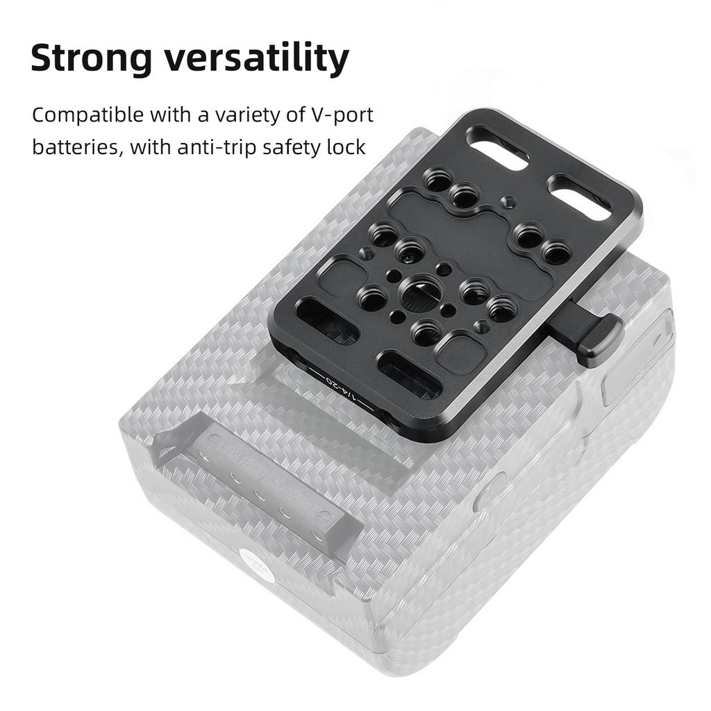 JLwin JL-35 Mini V Lock Battery Adapter Plate V Mount Battery Plate Aluminum Alloy with 1/4 Inch