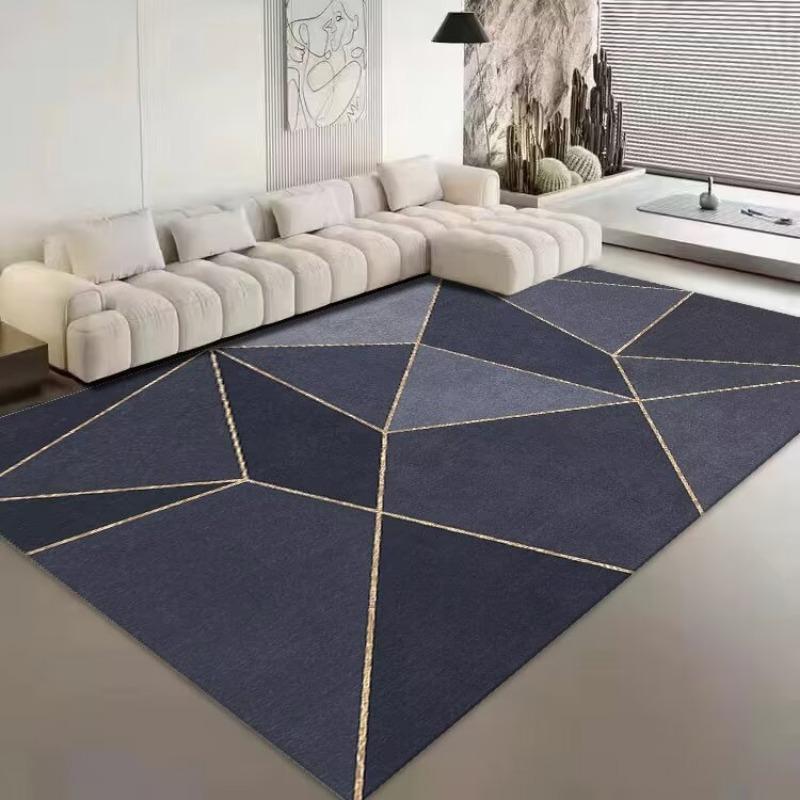Nordic Luxury Flannel Carpets for Living Room Soft Rugs for Bedroom Bedside Rug Large Area Geometry Cloakroom Non-slip Floor Mat