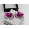 Natural Pitambari Sapphire Oval Cut 35-36 Ct Pair Fabulous Certified Gemstone