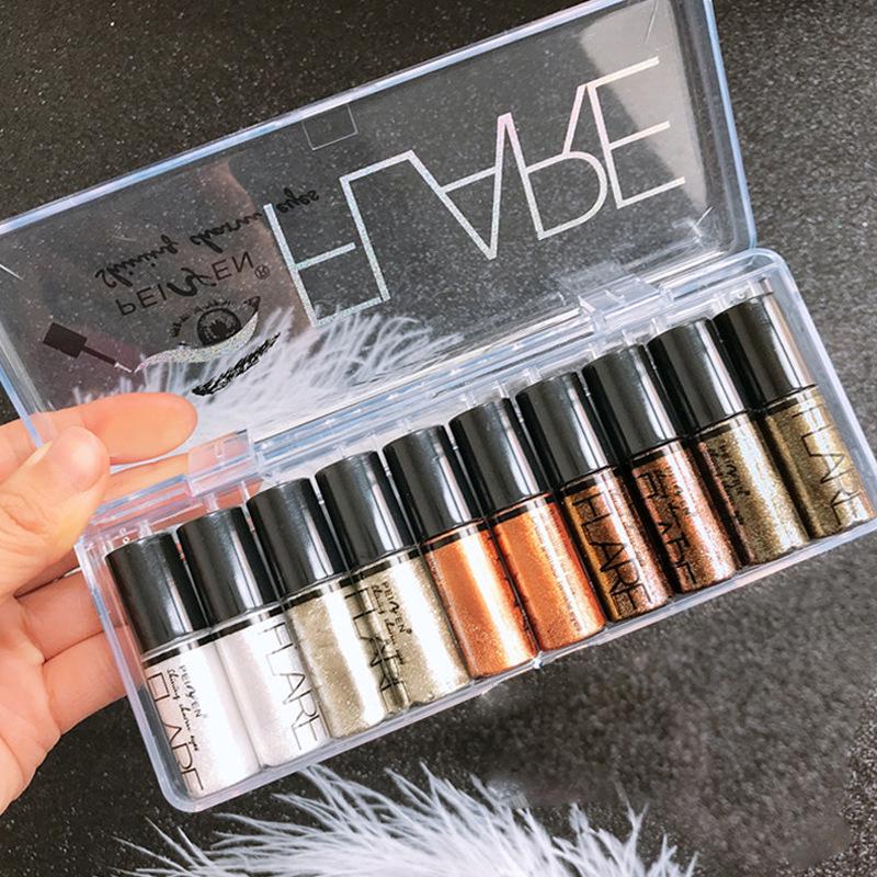 

P5004 Жидкие тени с блестками - Палетка теней для век одного цвета Five Colors Ten Pieces Mixed Set