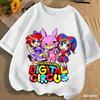 2026 Cute Pomni T-Shirts Children The Amazing Digital Circus Short Sleeve Casual Fashion Printed Boys Girls Tops Spring Summer